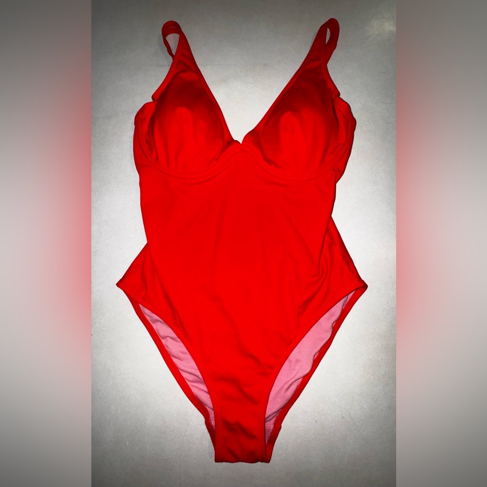 Boden Red One-Piece Swimsuit